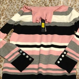 Stripe turtleneck